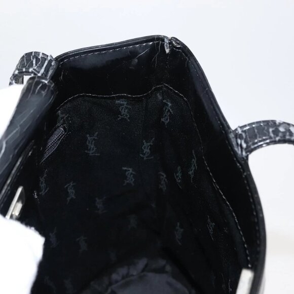 SAINT LAURENT Tote Bag Enamel nylon Red Silver - Picture 11 of 16